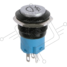 Кнопка  антивандальная Ø19 Фикс 12В (2с) ON-OFF зеленая (Противотуманки)  REXANT