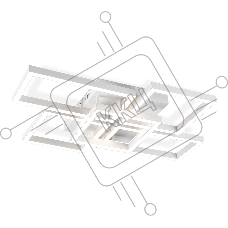Потолочный светодиодный светильник Ambrella light FA1011/4+1 WH белый 90W 3000K-6400K 710*490*95 (ПДУ ИК)
