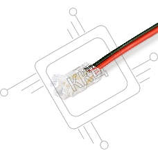 GS7885 Соединитель гибкий двухсторонний COB 12/24V для лент 5mm (2 конт.) (10шт)