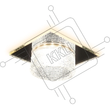 Светильник Ambrella light TN355 CH/CL хром/прозрачный GU5.3+3W (LED WHITE) 95*95*45