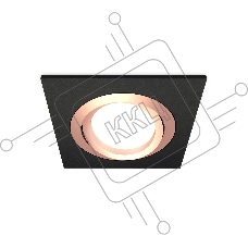Комплект встраиваемого поворотного светильника Ambrella light XC7632084 SBK/PPG черный песок/золото розовое полированное MR16 GU5.3 (C7632, N7005)