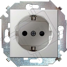 Механизм розетки 1-м СП Simon15 с заземл. бел. Simon 1591432-030