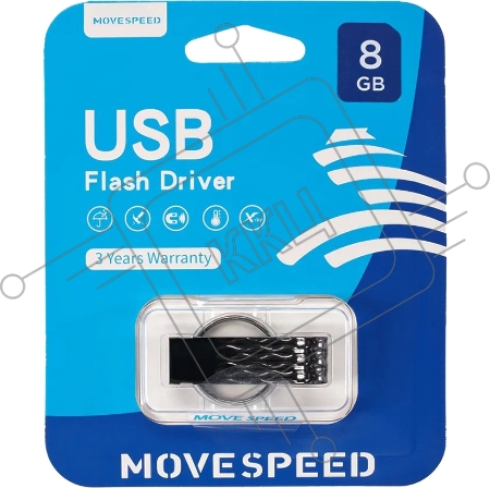 Накопитель USB2.0 8GB Move Speed YSUSY серый металл