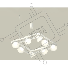 Светильник Ambrella light XB9177080/8 SWH/FR белый песок/белый матовый GX53 (С9177, N8140)