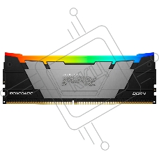 Оперативная память Kingston Fury Renegade, DDR4, 8GB (1x8GB), 3200MHz, CL16, DIMM, с радиатором, серебристый, RGB, черный