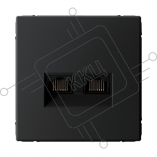 Розетка компьютерная 2-м SE GAL001085 ArtGallery RJ45 + RJ45 кат.5E механизм карбон