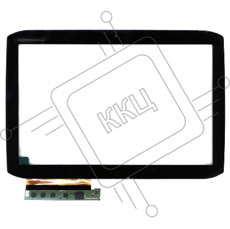 Сенсорное стекло (тачскрин) для Motorola Xoom 2 MZ615 MZ616, черное с рамкой и платой