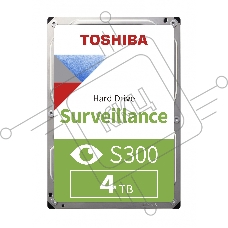 Жесткий диск HDD Toshiba S300 4Tb 5400rpm SATA-III 256Mb 3.5