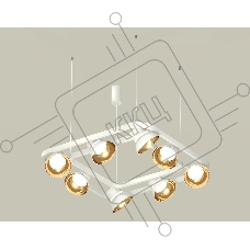Светильник Ambrella light XB9177081/8 SWH/PYG/CL белый песок/золото желтое полированное/прозрачный GX53 (С9177, N8144)
