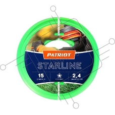 Леска для садовых триммеров Patriot Starline d=2.4мм L=15м (805201061)
