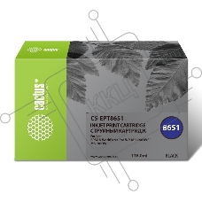 Картридж струйный Cactus CS-EPT8651 (T8651) черный пигментный (8000 стр.) для Epson WF5190/5690