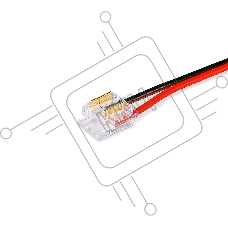 GS7895 Соединитель гибкий двухсторонний COB 12/24V для лент 8/10mm (2 конт.) (10шт)