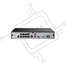 Видеорегистратор UHD IP-COM NVR3108-8P 8-канальный PoE сетевой