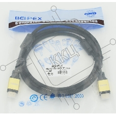 Кабель HDMI Behpex Ver.1.4 Gold jack HDMI(19pin)/HDMI(19pin) (1.8м) феррит.кольца Позолоченные контакты
