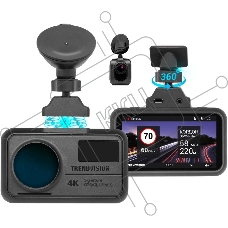 Видеорегистратор TrendVision TDR-725 Real 4K 2CH черный 8Mpix 2160x3840 2160p 170гр. GPS NT96670