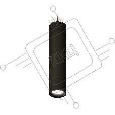 Светильник Ambrella Light XP7402075 SBK/PBK черный песок/черный полированный MR16 GU5.3