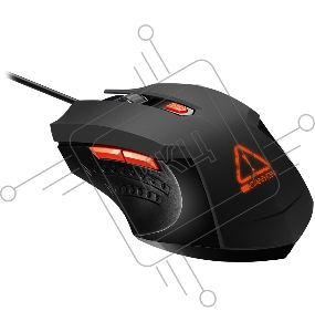 Мышь Optical Gaming Mouse with 6 programmable buttons, Pixart optical sensor, 4 levels of DPI and up to 3200, 3 million times key life, 1.65m PVC USB cable,rubber coating surface and colorful RGB lights, size:125*75*38mm, 115g