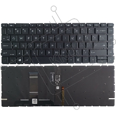 Клавиатура для ноутбука HP Probook 440 445 G8 черная с подсветкой