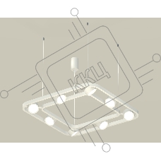 Светильник Ambrella light XB9177100/8 SWH белый песок GX53 (C9177, N8112)