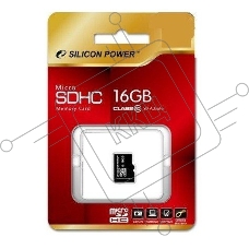 Флеш карта microSD 16Gb Class10 Silicon Power SP016GBSTH010V10 