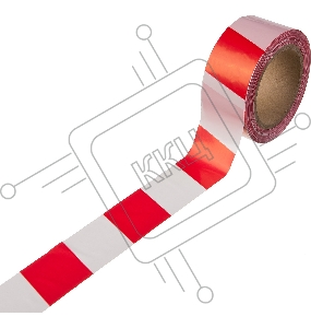 Сигнальная лента ЗУБР Мастер 12240-50-200, цвет красно-белый, 50мм х 200м