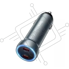Автомобильная зарядка HOCO Z54B PD 60W 2 Type-C USB-C, серый