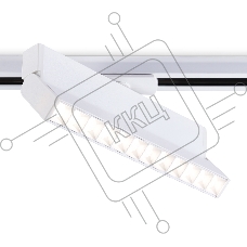 Трековый однофазный светодиодный светильник Ambrella light GL6816 WH белый LED 12W 4200K 24° 230*22*87