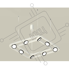 Светильник Ambrella light XB9177101/8 SWH/PBK белый песок/черный полированный GX53 (C9177, N8113)