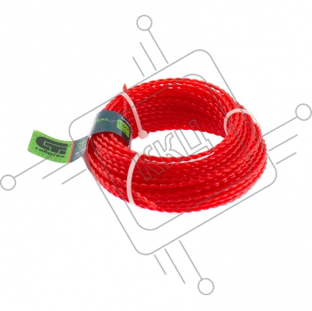 Леска для триммера СИБРТЕХ овальная витая, 2,4 мм х 15 м 961375