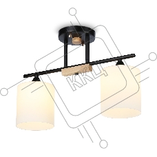 Светильник Ambrella light TR9543/2 BK/FR черный/белый матовый E27/2 max 40W 435*120*280