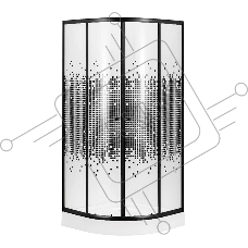 Душевой уголок BAU Dream с поддоном 80x80х195, прозрачное закаленное стекло с черной мозаикой 5 мм,
