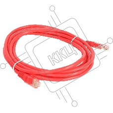 Патч-корд литой Aopen/Qust UTP кат.5е 3м красный 