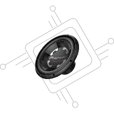 Сабвуфер автомобильный Pioneer TS-300D4 400Вт пассивный (30см/12