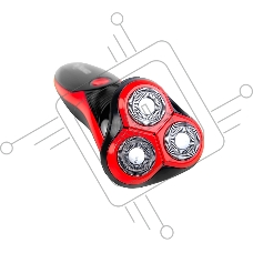 Бритва Centek CT-2168 (красн) ротор 3D, +ВЛАЖНОЕ БРИТЬЁ, 3 плав.головки, 2-ные лезвия, до 50 мин раб
