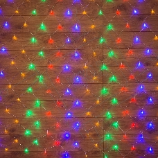 Новогодние светоукрашения NEON-NIGHT (215-119-6) Гирлянда-сеть {LED 1х1.5 м  МуЛЬТИ с контроллером, 240В}
