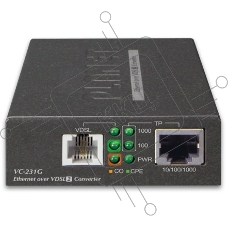 Конвертер Ethernet в VDSL2 VC-231G, внешний БП 1-Port 10/100/1000T Ethernet to VDSL2 Converter -30a profile w/ G.vectoring, RJ11