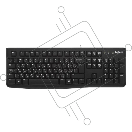 Клавиатура проводная Logitech K120 for business, USB Черный
