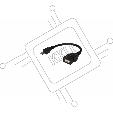 Кабель USB OTG micro USB на USB шнур 0.15 м черный Rexant