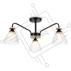 Светильник Ambrella light TR9564/3 BK/FR черный/белый матовый E27/3 max 40W D620*250