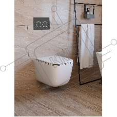 Инсталляция с унитазом комплект BAU IDEAL 6 в 1: унитаз подвесной безободковый торнадо Bau Dream 51х35, быстросъемное сиденье микролифт, кнопка смыва BAU Round Gun gray, серый металлик