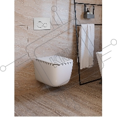 Инсталляция с унитазом комплект BAU IDEAL 6 в 1: унитаз подвесной безободковый торнадо Bau Dream 51х35, быстросъемное сиденье микролифт, кнопка смыва BAU Wheelбрашированная