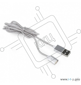 Кабель USB 2.0 Cablexpert CC-USB2-AMLM3-1M, AM/microBM 5P - iPhone lightning, магнитный комбо кабель, 1м, алюминиевые разъемы, коробка