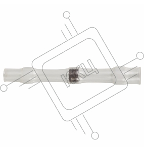 Соединитель термоусаживаемый под пайку L-26 мм 0.25-0.34 мм² (ПК-т 0,34) белый REXANT