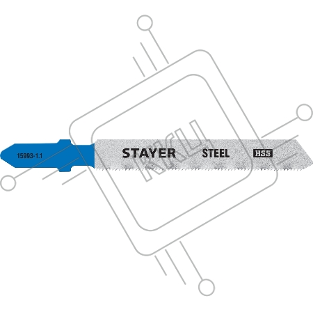 Полотна STAYER, T118G, для эл/лобзика, HSS, по металлу (0,5-1,5мм), T-хвост., шаг 1,1мм, 50мм, 2шт