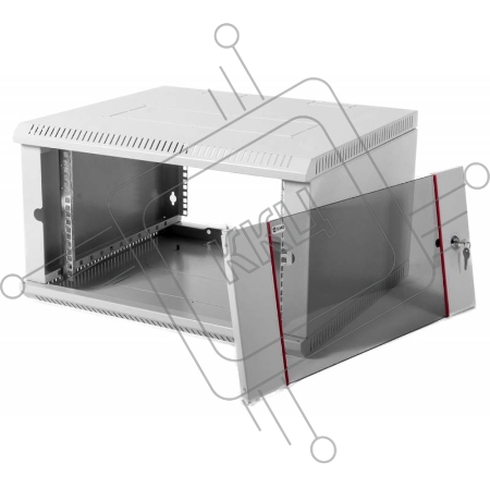 Шкаф телеком. настенный разборный 6U (600х520) дверь стекло (ШРН-Э-6.500) (1 коробка)
