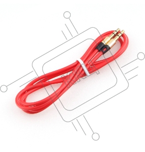 Кабель аудио Cablexpert CCAB-01-35MM-1MR, 3.5 джек (M)/3.5 джек (M), красный. 1м, блистер