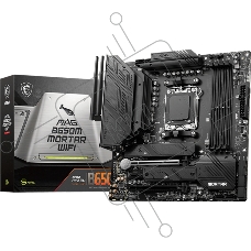 Материнская плата MSI MAG B650M MORTAR WIFI, AM5, AMD B650, 4xDDR5, 6xSATA, 2xM.2, 1xPCI-E 4.0 x16, 1xPCI-E 4.0 x4, 1xHDMI, 1xDP, 1x2.5Gb LAN, 3xUSB 3.2 Gen 2, 4xUSB 3.2 Gen 1, 1xUSB-C 3.2 Gen 2x2, 5x3.5мм аудио, 7.1, Micro-ATX