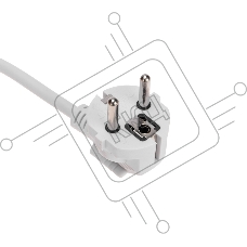 Удлинитель STANDARD 6 гнезд, 5м, 3х1,0мм², с/з, белый REXANT