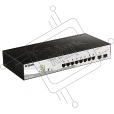 Коммутатор D-Link DGS-1210-10P/ME/B1A Управляемый 2 уровня с 8 портами 10/100/1000Base-T с поддержкой PoE и 2 портами 1000Base-X SFP