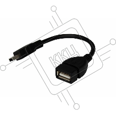 Кабель Rexant (18-1181) USB кабель OTG mini USB на USB   шнур 0.15M черный 